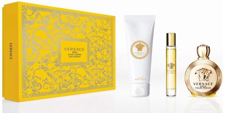 Buy Versace Eros Pour Femme 3 Piece Gift Set for Women (EDP 100mL ...