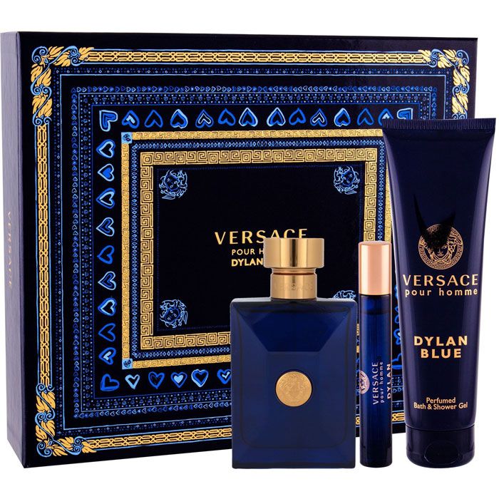 Buy Versace Pour Homme Dylan Blue 3pc Set for Men (EDT 100mL + 10mL ...
