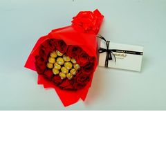 15 Red Roses with Belgian Chocolates
